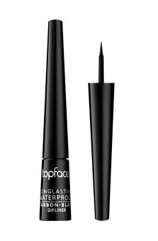 Подводка для век TopFace Dipliner Carbon Black Shine, черная, 2.5 мл