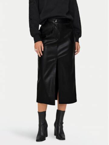 ONLY Спідниця зі штучної шкіри Heidi 15322539 Чорний Regular Fit ONLY Спідниця зі штучної шкіри Heidi 15322539 Чорний Regular Fit
