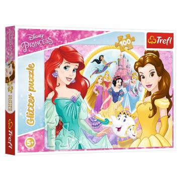 Пазл Trefl Glitter Аріель і Белль 100 елементів (14819) Пазл Trefl Glitter Аріель і Белль 100 елементів (14819)