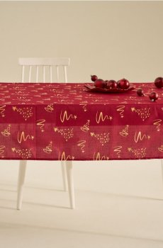 Різдвяна скатертина - червоний