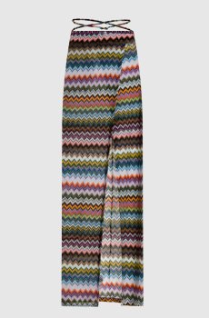 Пляжная юбка макси в узор