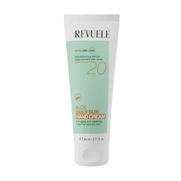 Ежедневный солнцезащитный крем для рук Revuele Aloe Daily Sun Hand Cream, SPF 20, с алоэ вера, 80 мл Ежедневный солнцезащитный крем для рук Revuele Aloe Daily Sun Hand Cream, SPF 20, с алоэ вера, 80 мл