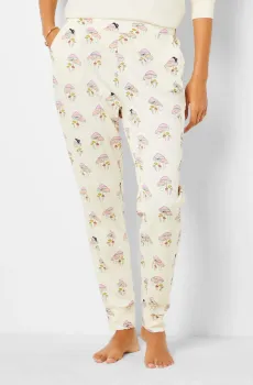 Женские бежевые брюки с узором CETANE Бежевый L Etam 6541809