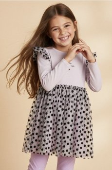 Сукня зі спідницею з тюлю - Фіолетовий