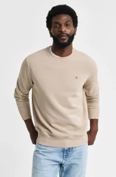 Мужской бежевый свитшот REG SHIELD C-NECK SWEAT Бежевый L Gant 2006065