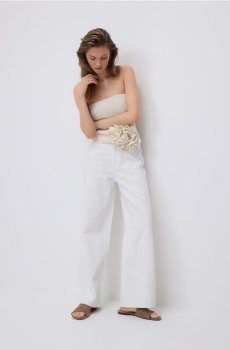 Reserved - Джинси широкого крою - білий - 862JH-00J