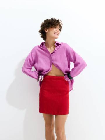 Reserved - LADIES` SKIRT - червоний - 102GL-33X Reserved - LADIES` SKIRT - червоний - 102GL-33X