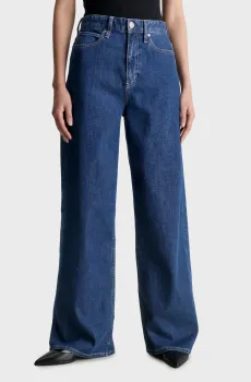 Женские синие джинсы HIGH RISE  WIDE - MID BLUE Синий 27-32 Calvin Klein K20K206304