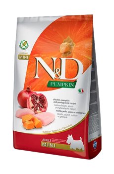Сухой корм для собак мелких пород Farmina N&D Pumpkin с курицей, тыквой и гранатом, 7 кг