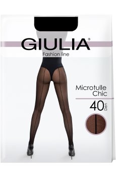 Фантазийные колготки женские Giulia Microtulle Chic без шортиков, 40 DEN, Nero, размер 3