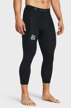 Мужские черные тайтсы UA Curry Brand 3/4 Lgs Черный M Under Armour 1379828-003