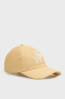 Женская бежевая кепка SCRIPT RAFFIA Бежевый ONESIZE Tommy Hilfiger AW0AW18349