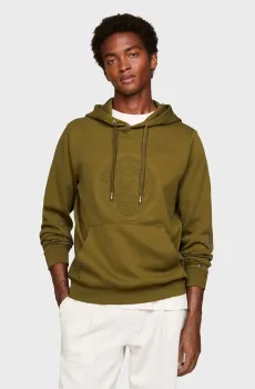 Мужское зеленое худи LUX STAMP EMBOSSED Зеленый S Tommy Hilfiger MW0MW32691