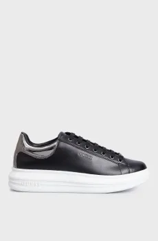 Женские черные кожаные сникерcы Черный 39 Guess FL7VIBLEA12