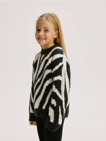 Reserved - GIRLS` SWEATER - різнобарвний - 076AW-MLC Reserved - GIRLS` SWEATER - різнобарвний - 076AW-MLC