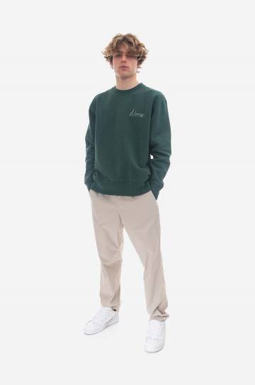 Хлопковая кофта Norse Projects мужская цвет зелёный однотонная N20.1347.8112-8112 Хлопковая кофта Norse Projects мужская цвет зелёный однотонная N20.1347.8112-8112