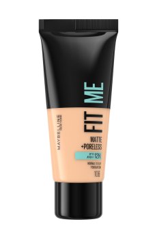 Матирующий тональный крем для лица Maybelline New York Fit Me! Matte + Poreless Foundation 106 Peach Beige, 30 мл