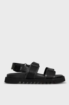 Мужские черные кожаные сандалии Черный 45 PRPY PRSBXN1204