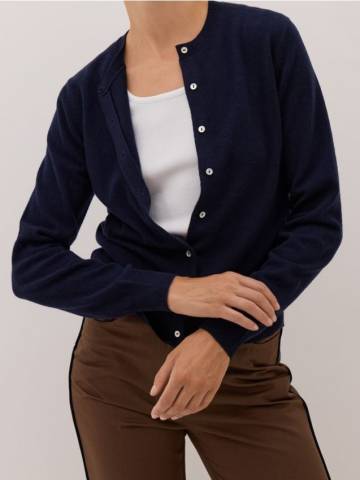 Reserved - Вовняний кардиган - темно-синій - 745GL-59X Reserved - Вовняний кардиган - темно-синій - 745GL-59X