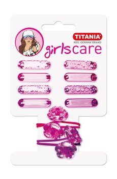 Набор для волос Titania (зажимы, 8 шт + резинки, 2 шт) (8007)