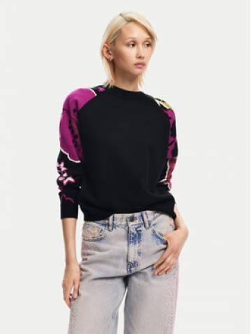 Desigual Светр Barrie 24WWJF24 Чорний Regular Fit Desigual Светр Barrie 24WWJF24 Чорний Regular Fit