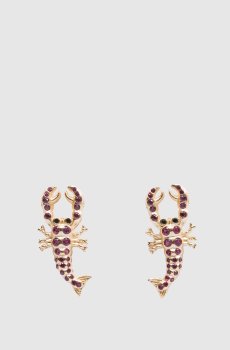 Золотые серьги Sea Claw