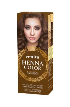 Оттеночный бальзам для волос Venita Henna Color Hair Colouring Balm с экстрактом хны, 14 Chestnut, 50 мл