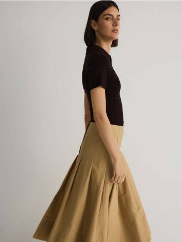 Reserved - LADIES` SKIRT - пшеничний - WC655-12X Reserved - LADIES` SKIRT - пшеничний - WC655-12X