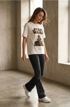 Футболка з принтом Star Wars - кремовий