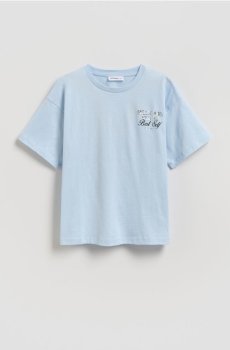 Reserved - Футболка з принтом на спині - блідо-блакитний - 978HT-05X