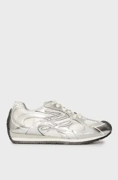 Женские серебристые кроссовки VELOCETTE Autograph Серебряный 37 Karl Lagerfeld KL63925