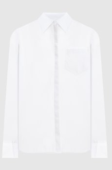 Белая рубашка с вышивкой логотипа