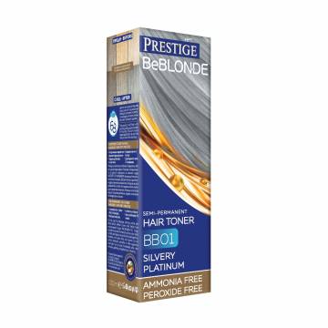 Безаммиачный оттеночный бальзам для волос Vips Prestige BeBlond Semi-Permanent Hair Toner BB01 Silvery Platinum, 100 мл Безаммиачный оттеночный бальзам для волос Vips Prestige BeBlond Semi-Permanent Hair Toner BB01 Silvery Platinum, 100 мл