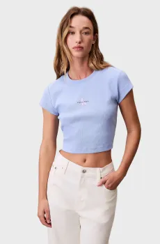 Женский голубой топ A- MONOGRAM BABY Голубой XS Calvin Klein Jeans LV047AB802