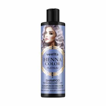 Шампунь Venita Henna Color Platinum Shampoo для светлых и седых волос, с экстрактом василька, 300 мл Шампунь Venita Henna Color Platinum Shampoo для светлых и седых волос, с экстрактом василька, 300 мл
