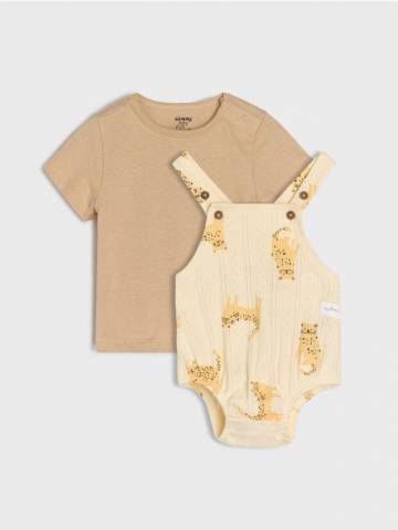 Трикотажний комплект - кремовий