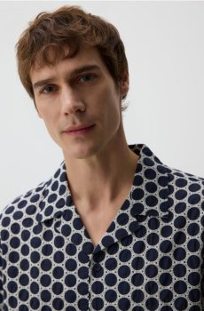 Reserved - Сорочка з візерунком comfort fit - темно-синій - 627HT-59P