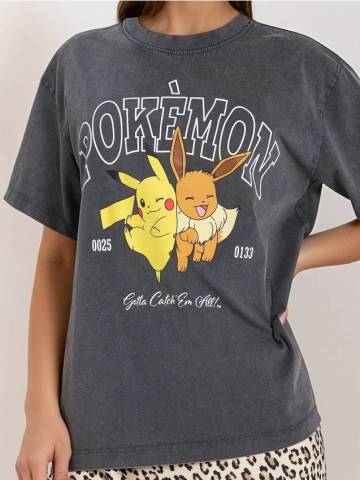 Футболка з принтом Pokémon - темно-сірий Футболка з принтом Pokémon - темно-сірий