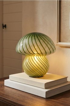 LED настільна лампа у формі гриба - блідо-зелений