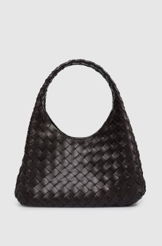 Коричневая кожаная сумка-хобо Campana