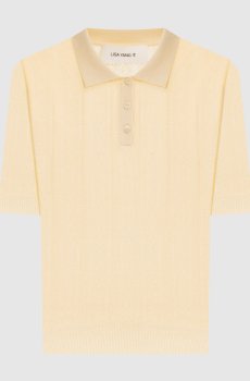 Желтое поло Cristine с кашемиром в узор