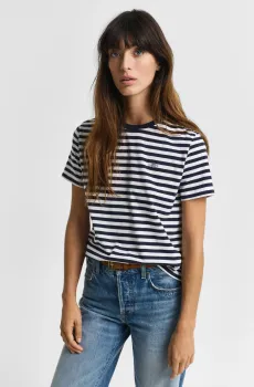 Женская футболка в полоску REG STRIPED SHIELD Разноцветный XS Gant 4200564