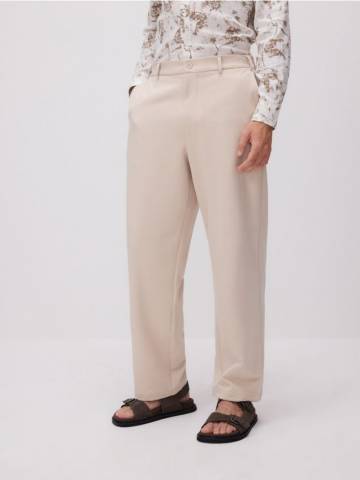 Reserved - Штани wide leg - нюдовий - 6596L-02X Reserved - Штани wide leg - нюдовий - 6596L-02X