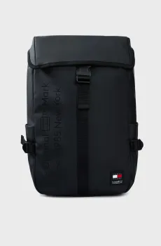 Мужской черный рюкзак TJM DAILY + FLAP BACKPACK Черный ONESIZE Tommy Jeans AM0AM12403