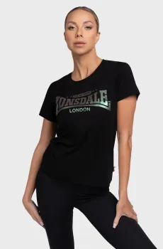 Женская черная футболка Черный L Lonsdale 117582