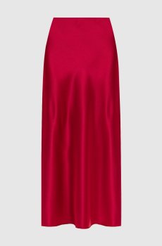 Бордовая юбка миди