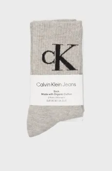 Женские серые носки (2 пары) MONOGRAM Серый 35-38 Calvin Klein 701228811