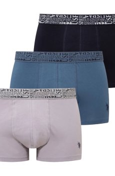 Трусы-боксеры мужские U.S. Polo Assn. 80543, Navy/Indigo/Grey, размер L, 3 шт