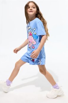 Шорти вільного крою з принтом Cinnamoroll - гіацинтовий