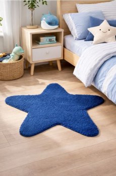 Килим у формі зірки - синій